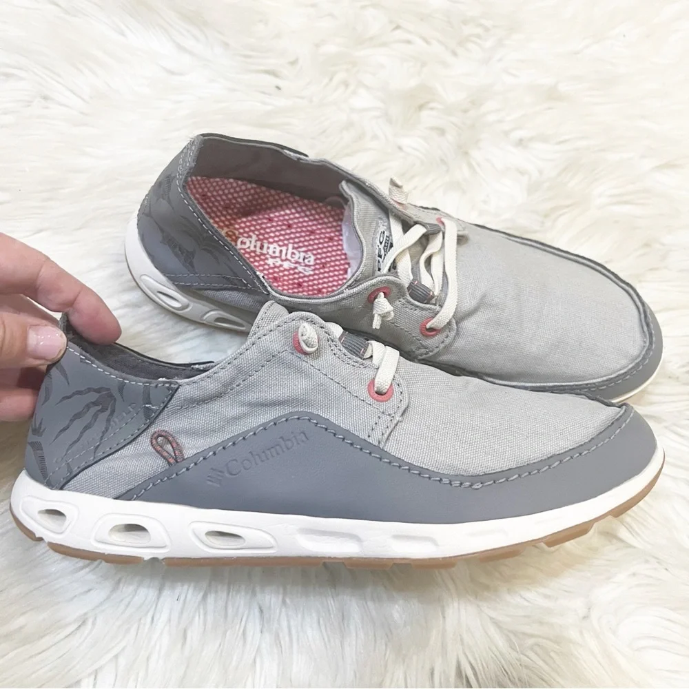 Columbia Men's Bahama Vent Relaxed Laced Boat Shoe Gray Waterproof Size 7